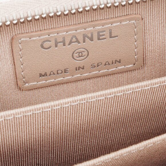 Chanel Iridescent Caviar Zippered Coin Purse Chevron - Picture 9 of 11